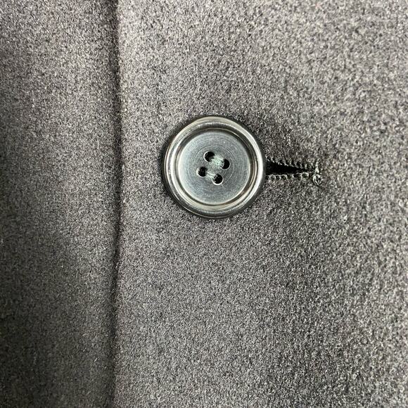 Vintage Khayam Men's 100% Cashmere 3 Front Button Trench Coat Size 50 - Picture 4 of 11